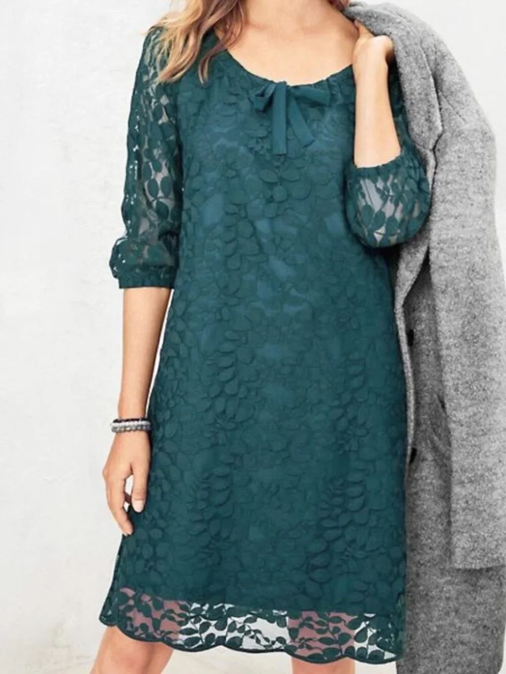 garnet hill boheme easy lace dress Scoop-Neck Lace Dress
